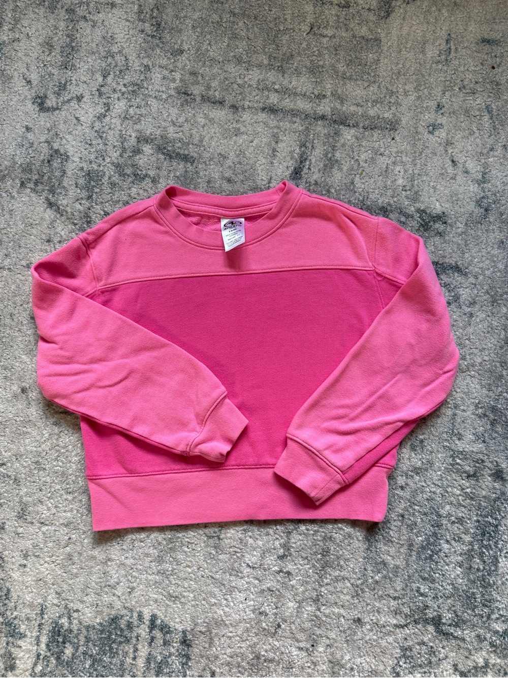 Athletic Works Pink Two-Tone Colorblock Crewneck Sweatshirt